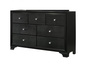 Micah 7 Drawer Dresser in Black