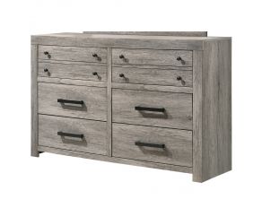 Tundra 6 Drawer Dresser in Greyish Brown