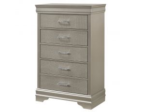 Amalia 5 Drawer Chest in Champagne