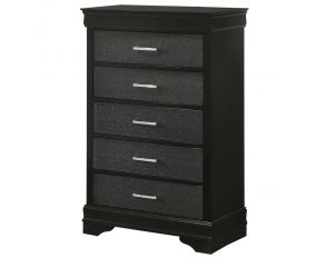 Amalia 5 Drawer Chest in Black