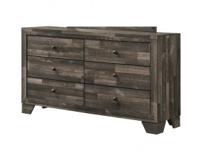 Atticus 6 Drawer Dresser in Brown