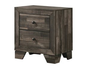 Atticus 2 Drawer Nightstand in Brown