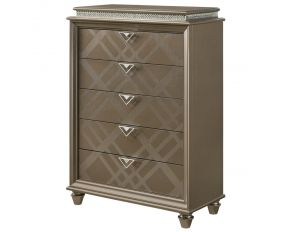 Cristal 5 Drawer Chest in Brown