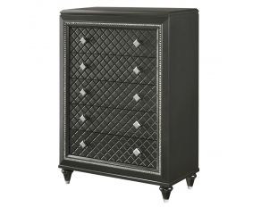 Giovani 5 Drawer Chest in Grey