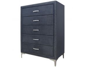 Lucinda 5 Drawer Chest in Dark Grey