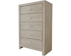 Jaylen 5 Drawer Chest in Cream