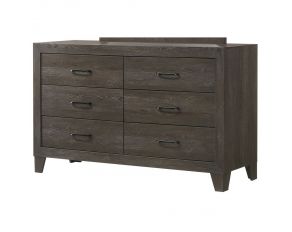 Hopkins 6 Drawer Dresser in Brown