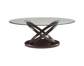 Cyclone Round Coffee Table in Brown