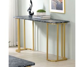 Calista Sofa Table in Gold Black