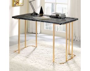 Delphine Desk in Gold Black