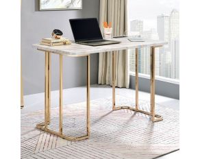 Delphine Desk in Gold White