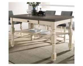 Plymouth Counter Height Table in Ivory Dark Gray