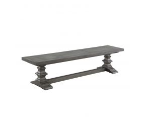 Camis Dining Bench in Gray Pine Finish