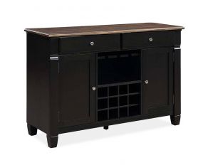 Homeplace Server in Dark Oak and Black Finish