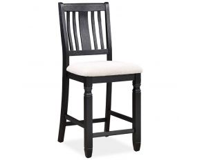 Homeplace Counter Chair with Kick Plate in Black