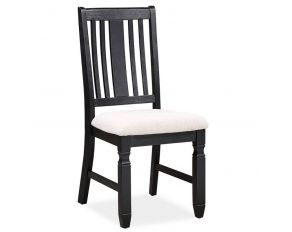 Homeplace Dining Chair with Side Stretcher in Black