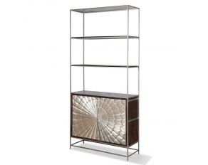 Crossings Palace Bookcase in Silver Clad