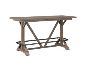 Benton Trestle Bar Table in Pecan Brown