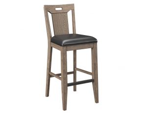 Benton Slat Back Bar Stool in Pecan Brown