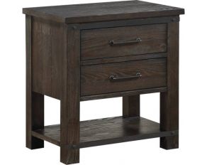 Newton Nightstand in Deep Cocoa Brown