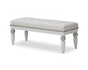 AICO Sky Tower Bedside Bench in White Cloud