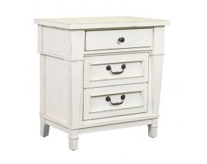 Stoney Creek 3 Drawer Nightstand in Antique White