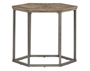 Adison Cove Hexagon End Table in Ash Blonde