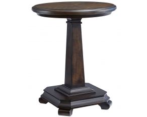 Belhamy Park II Round End Table in Walnut