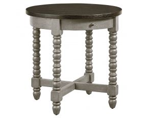 Brentfield Round End Table in Graphite