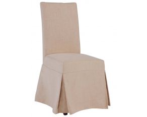 Charlotte Slipcover Chair in Blush