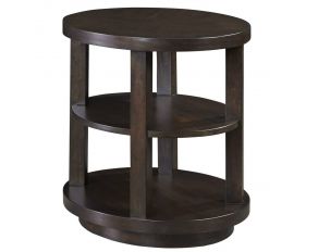 Grove Park Oval End Table in Chocolate Mahogany