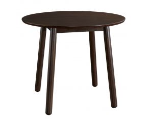 Hopper Round Dining Table in Coffee Bean