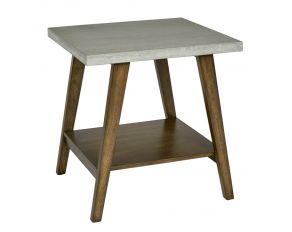 Jackson End Table in Auburn and Concrete Gray Top