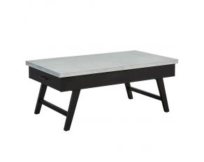 Jackson II Lift-Top Cocktail Table in Black and Concrete Gray Top