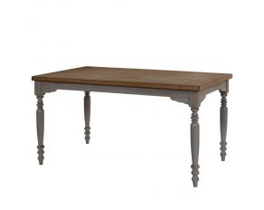 Midori Dining Table in Oak and Brushed Gray Finish