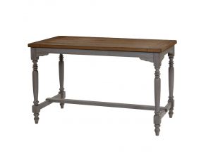 Midori Counter Dining Table in Oak and Brushed Gray Finish