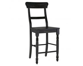 Savannah Court Counter Chair in Antique Black