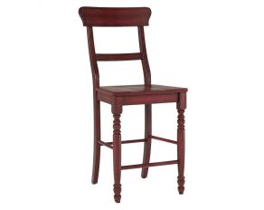 Savannah Court Counter Chair in Antique Red