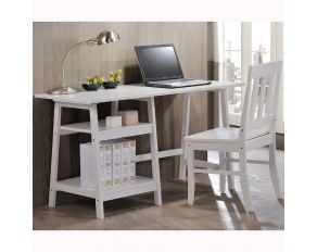 Tulane Study Desk with Chair in White