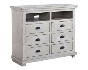 Willow Media Chest in Gray Chalk