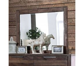 Furniture of America Hankinson Mirror in Rustic Natural Tone Finish