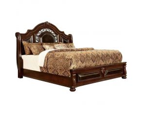 Furniture of America Flandreau California King Bed in Brown Cherry Finish