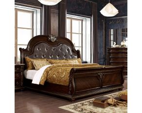 Furniture of America Fromberg California King Bed in Brown Cherry Finish