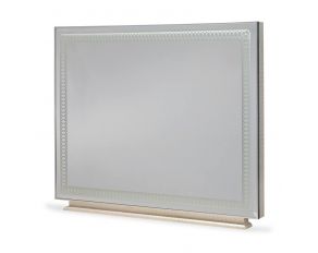 Hollywood Swank Rectangular Dresser Mirror in Crystal Croc