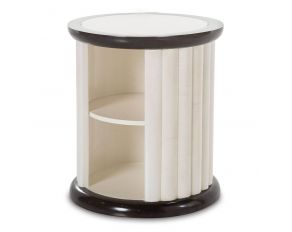 Paris Chic Round End Table in Espresso