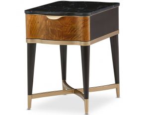 Malibu Crest End Table in Crotch Mahogany