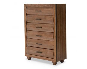 Brooklyn Walk 6 Drawer Chest in Burnt Umber Finish