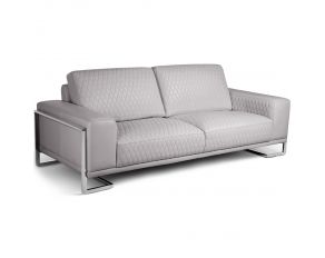 Mia Bella Gianna Sofa Light Gray in Stainless Steel