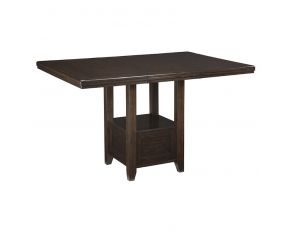 Ashley Furniture Haddigan Rectangular Drum Counter Extendable Table in Dark Brown