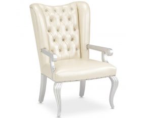 Hollywood Swank Desk Chair in Creamy Pearl Finish